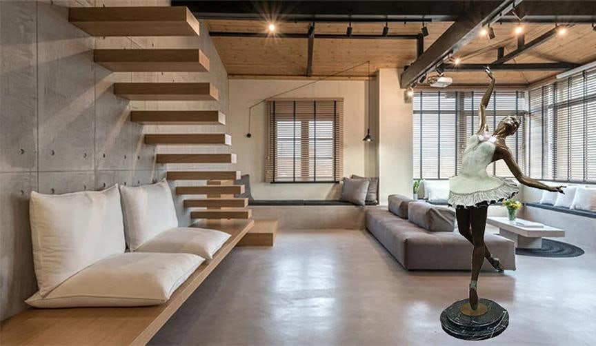 MARIO JASON Original BRONZE SCULPTURE Aurora Signed Female Ballerina LARGE 84"H - 2