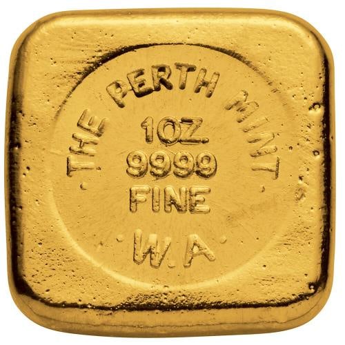1 oz Gold Bar - Perth Mint - Cast 999.9 Fine - 2