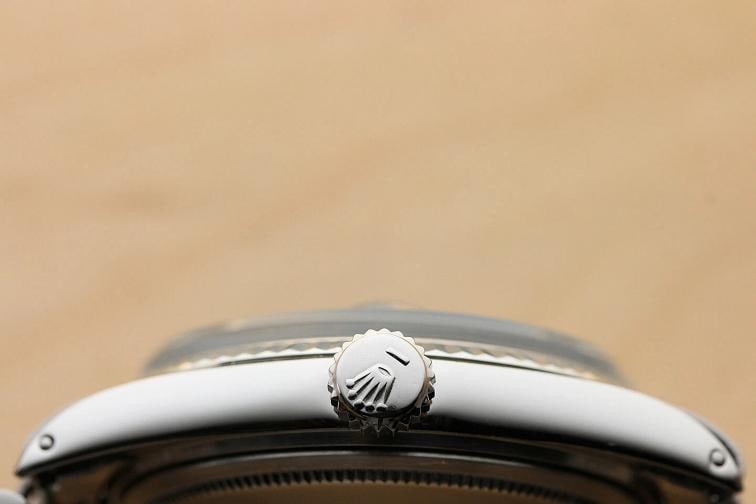 MENS ROLEX DATEJUST BLUE VIGNETTE DIAMOND 18K WHITE GOLD STAINLESS STEEL WATCH - 8