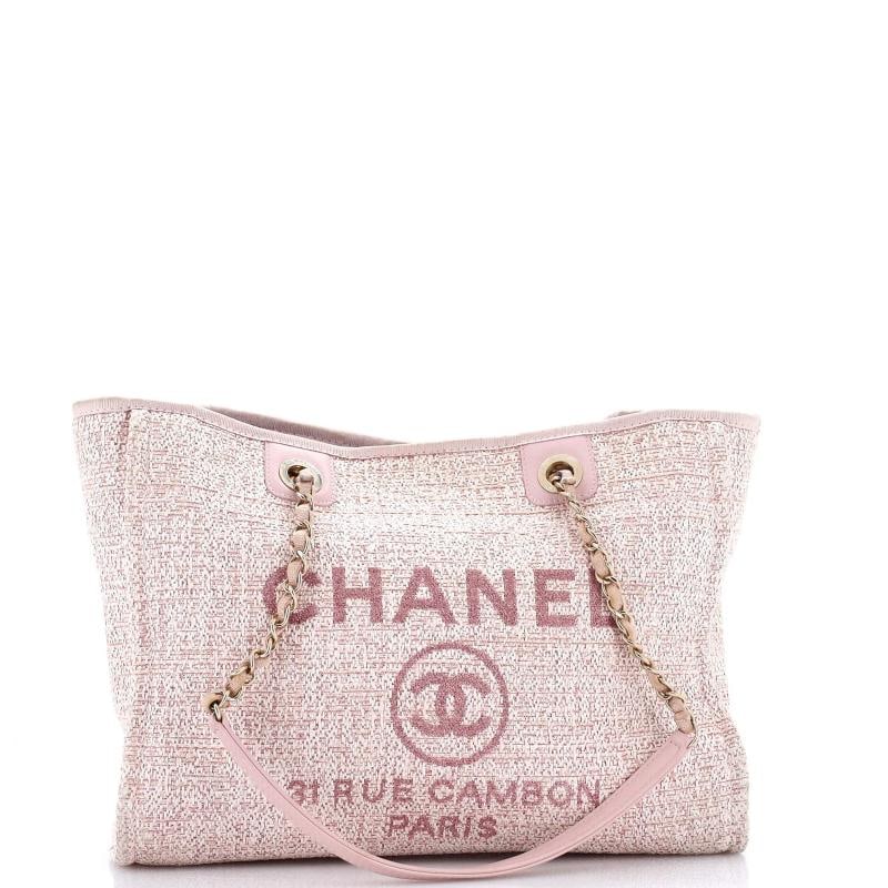 Chanel Deauville Tote Raffia with Glitter Detail Small - 2