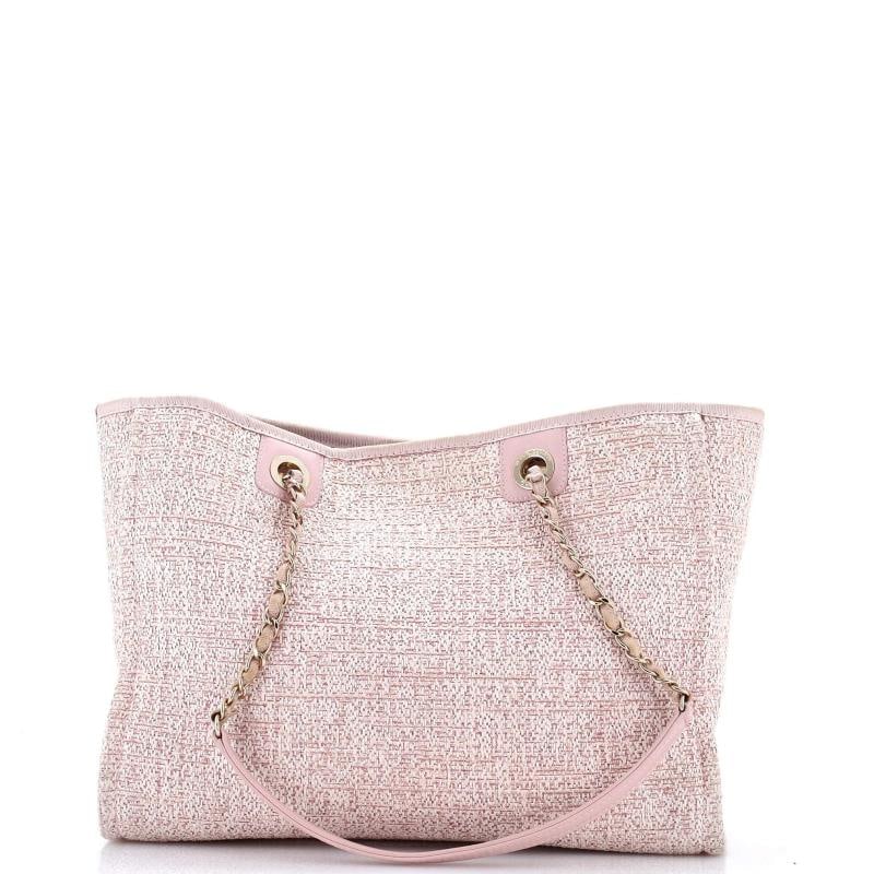 Chanel Deauville Tote Raffia with Glitter Detail Small - 3