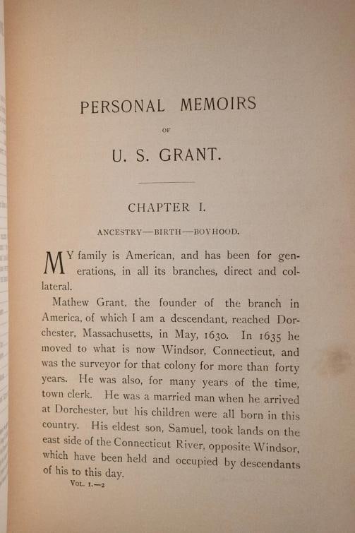 U S Grant / The Personal Memoirs of U.S Grant 1st Edition 1885 - 12