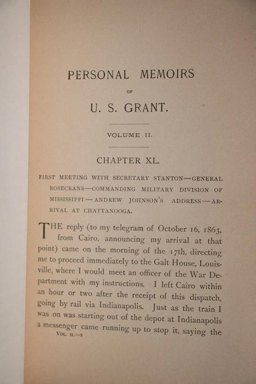 U S Grant / The Personal Memoirs of U.S Grant 1st Edition 1885 - 17