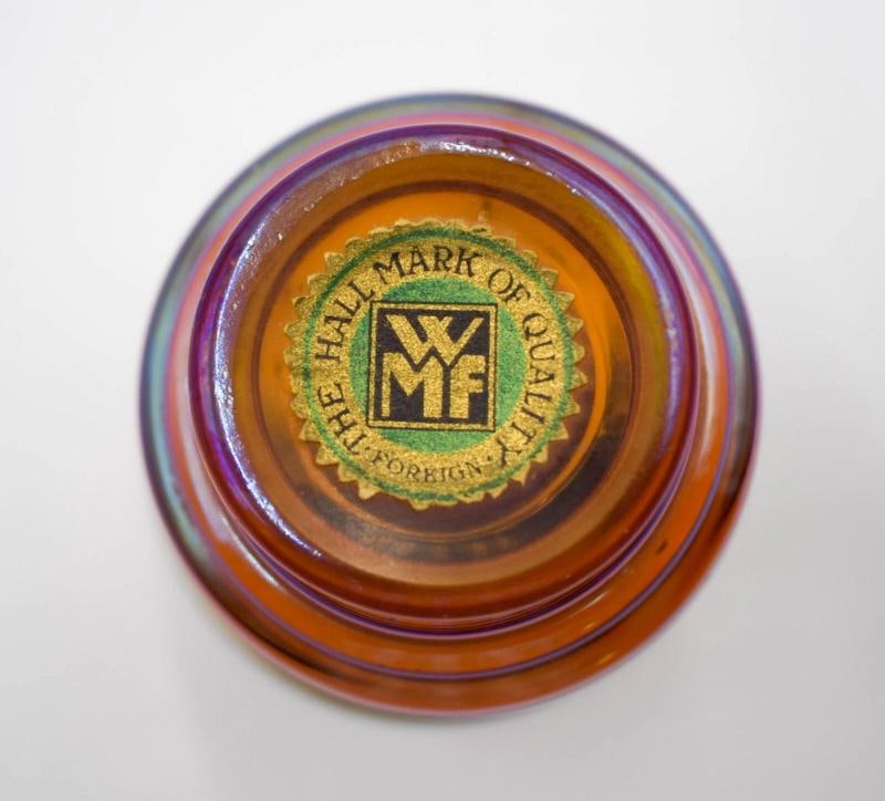 WMF Mira Art Glass Vase Iridescent with Original Label - 5