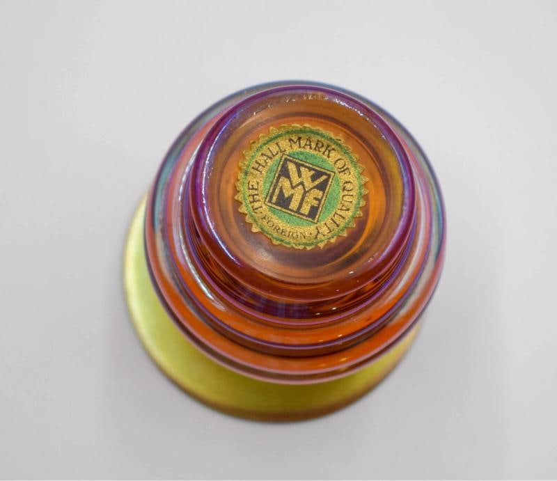 WMF Mira Art Glass Vase Iridescent with Original Label - 6