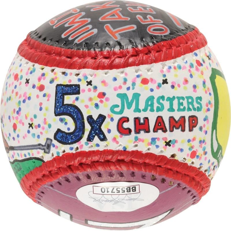 Tiger Woods Single Signed Hand Painted Art Major League Baseball JSA COA - 2