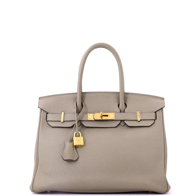 Hermes Birkin Handbag Green Clemence with Gold Hardware 30 (1 of 8)