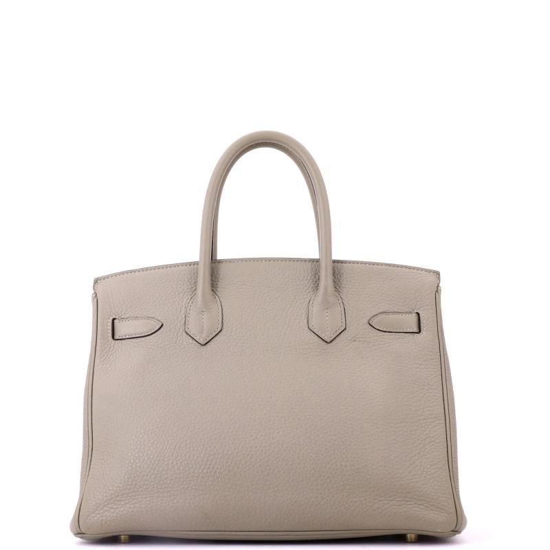 Hermes Birkin Handbag Green Clemence with Gold Hardware 30 - 3