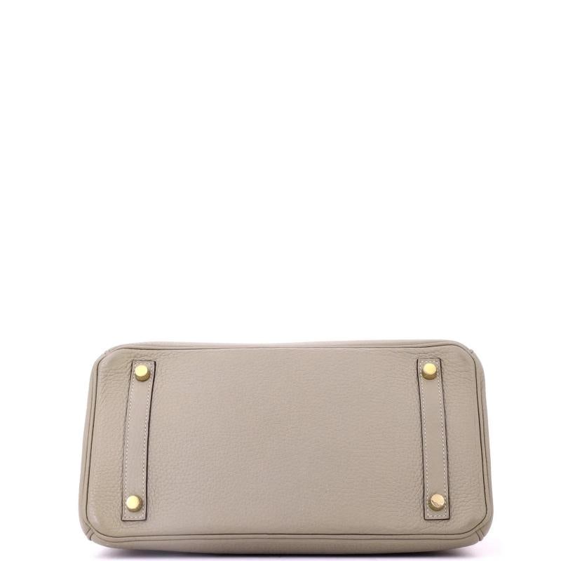 Hermes Birkin Handbag Green Clemence with Gold Hardware 30 - 4