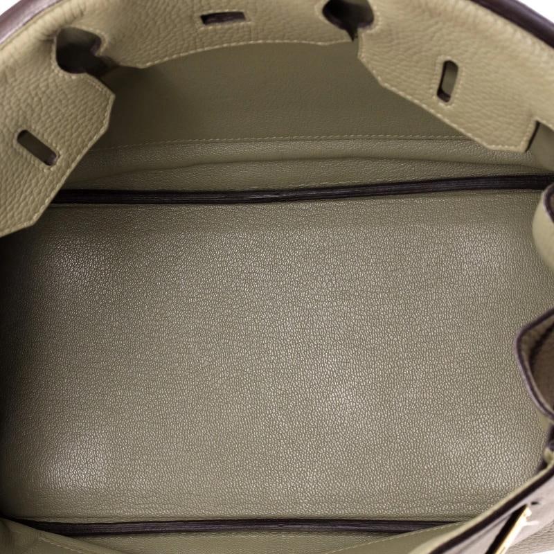 Hermes Birkin Handbag Green Clemence with Gold Hardware 30 - 5