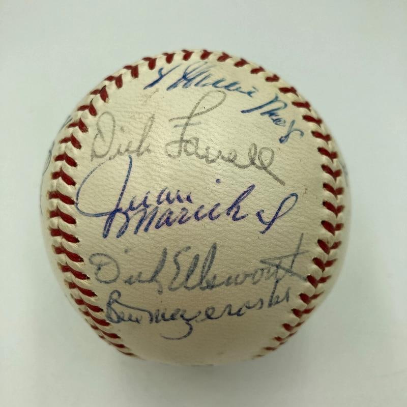 1964 All Star Game Team Signed Baseball Roberto Clemente Willie Mays Koufax PSA - 8
