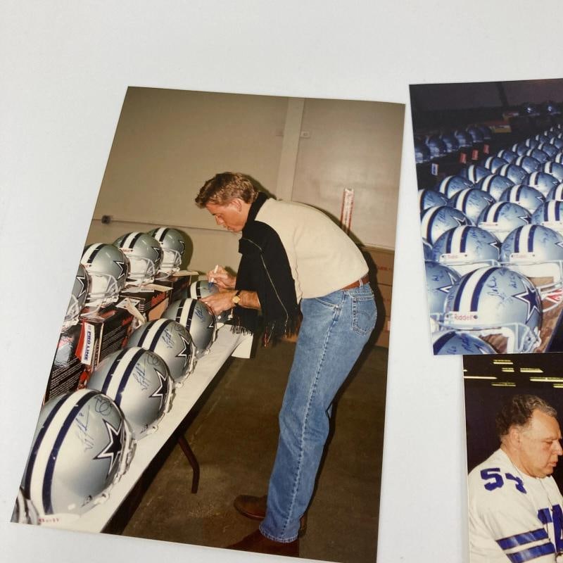 1995 Dallas Cowboys Super Bowl Champs Team Signed Authentic Helmet JSA COA - 18