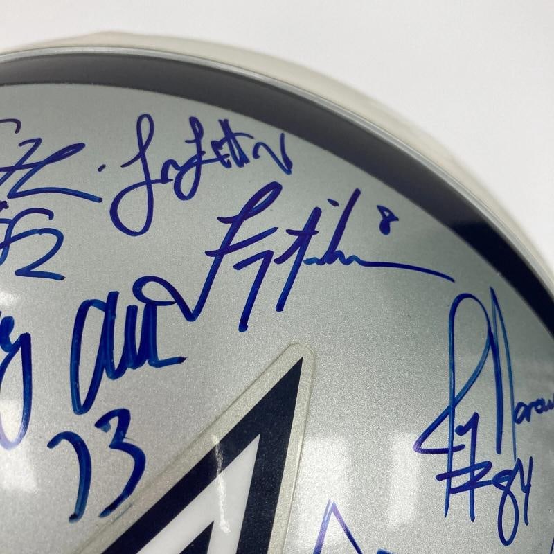 1995 Dallas Cowboys Super Bowl Champs Team Signed Authentic Helmet JSA COA - 9