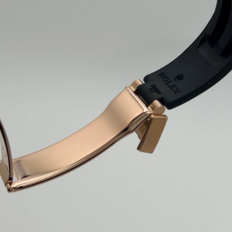 Rolex Yacht Master Oysterflex 116655 40mm Black Dial 18k Rose Gold Box Paper - 9