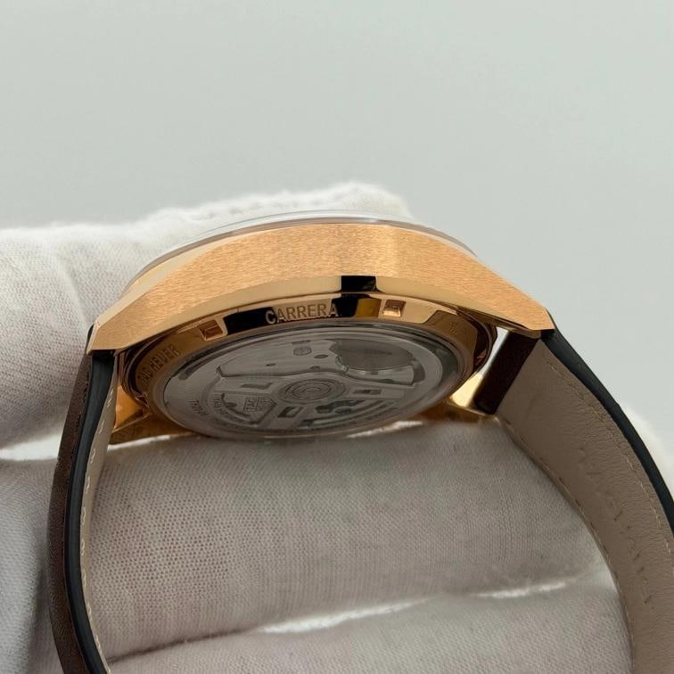 TAG Heuer Carrera Chronosprint Porsche CBS2040.FC8318 42mm Beige 18k Rose Gold - 9