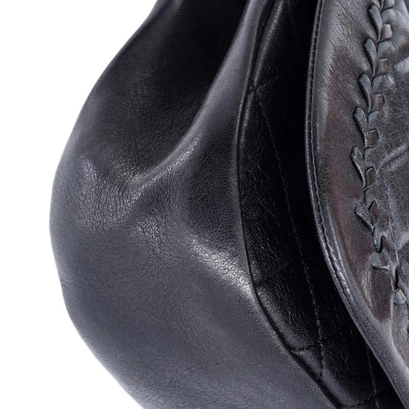 Chanel Bicolor Braided Saddle Flap Bag Quilted Lambskin Small - 6