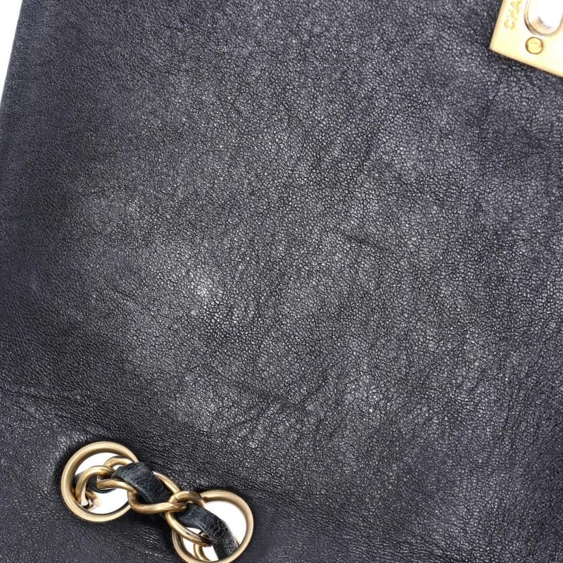 Chanel Bicolor Braided Saddle Flap Bag Quilted Lambskin Small - 7