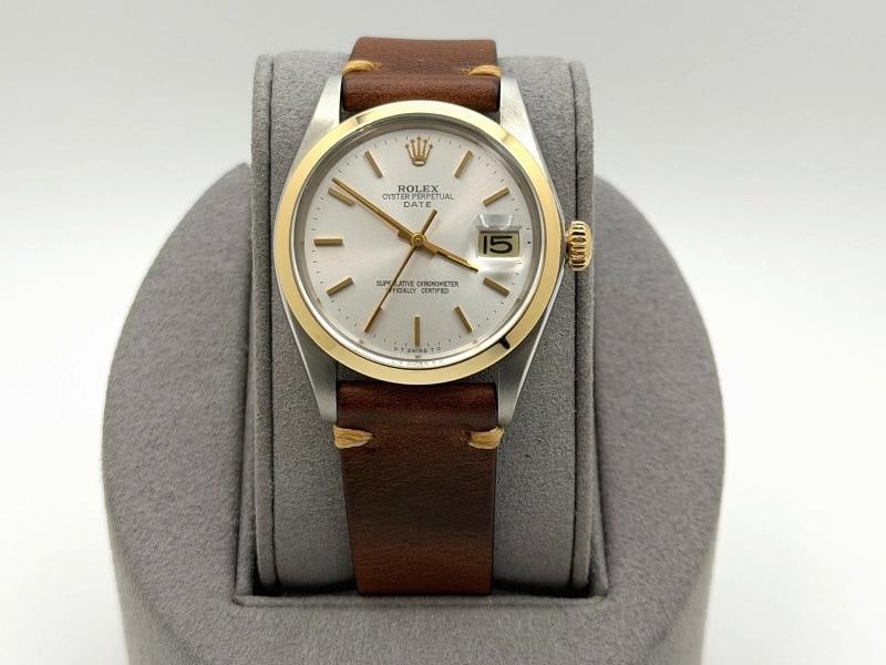 Rolex Date 1500 34mm Silver Dial Yellow Gold Stainless Steel - 11