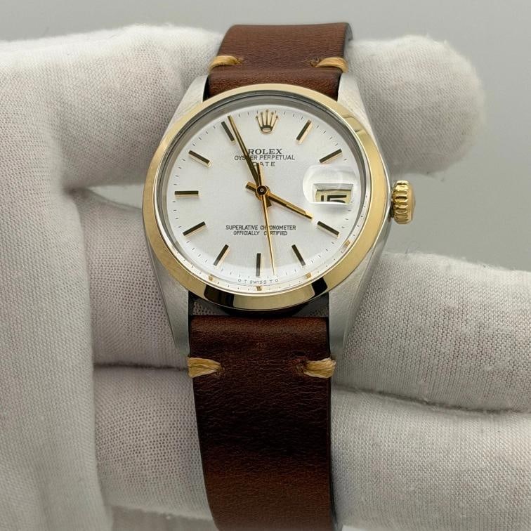 Rolex Date 1500 34mm Silver Dial Yellow Gold Stainless Steel - 2