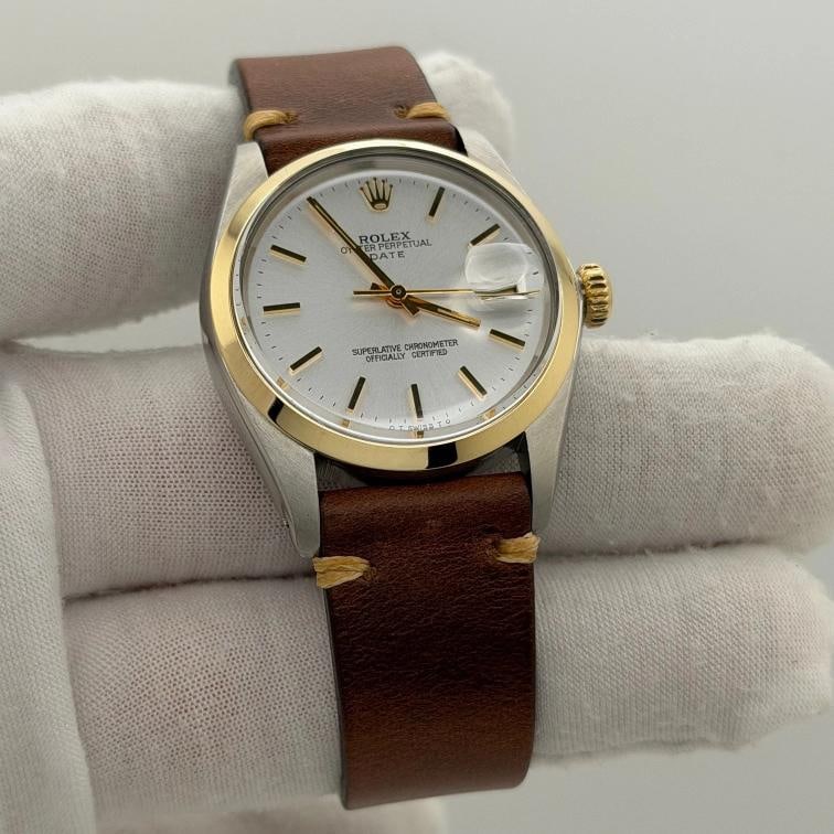 Rolex Date 1500 34mm Silver Dial Yellow Gold Stainless Steel - 4