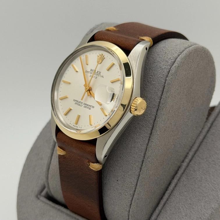 Rolex Date 1500 34mm Silver Dial Yellow Gold Stainless Steel - 6