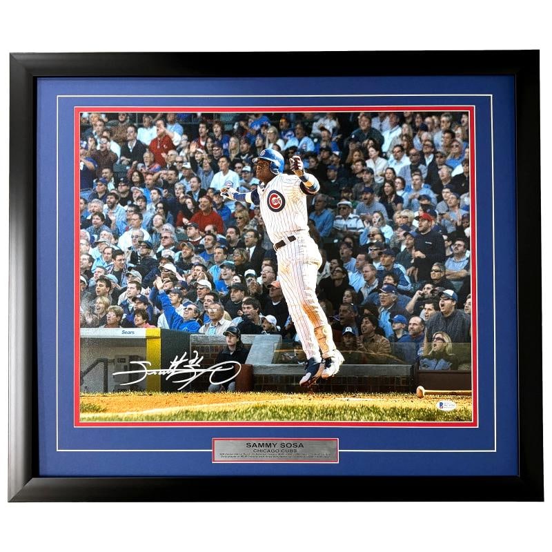 Sammy Sosa Autographed Chicago Cubs 16x20 Photo Framed Signed Beckett COA: Sport: Baseball,Player: Sammy Sosa,Signed: Yes,Original/Reprint: Original,Autograph Authentication: Beckett Authentication Services (BAS),Product: Photo,Team: Chicago Cubs,Country of Origin: United