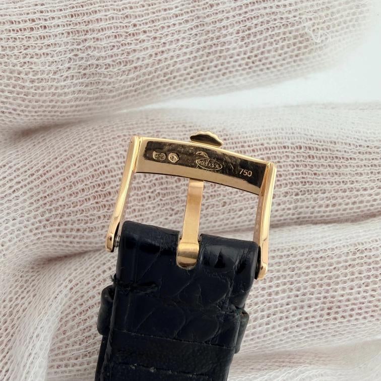 Rolex Cellini Cestello 5330 36mm 18k Rose Gold Rhodium Dial Diamond Bezel - 11