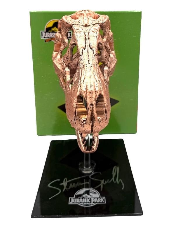 STEVEN SPIELBERG SIGNED AUTOGRAPH JURASSIC PARK T-REX SKULL PROP BAS BECKETT - 4