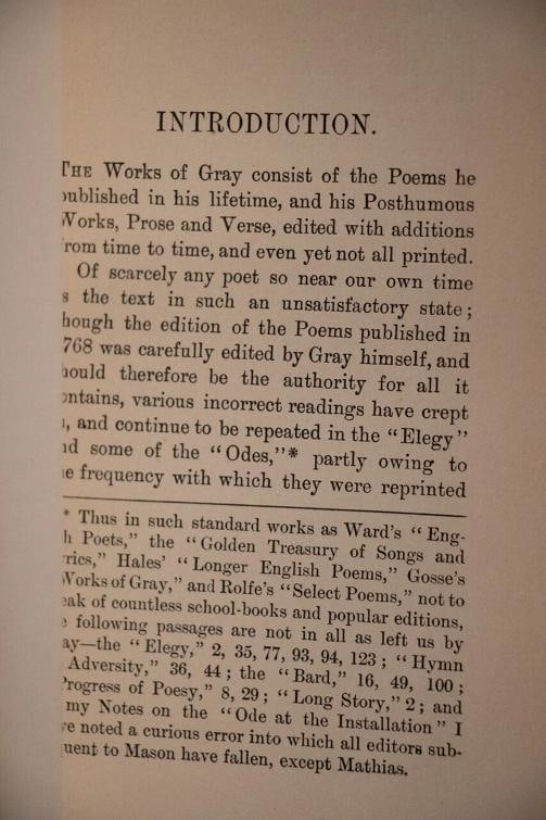 Crown Edition of the British Poets Thomas Gray / Limited Edition 1900 - 9