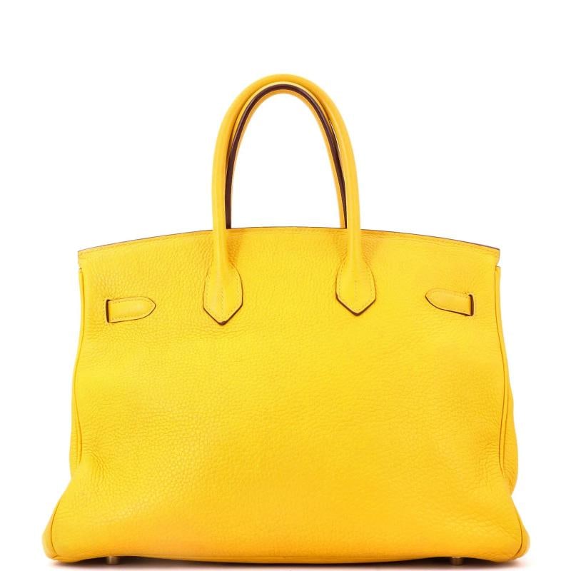 Hermes Birkin Handbag Yellow Togo with Gold Hardware 35 - 3