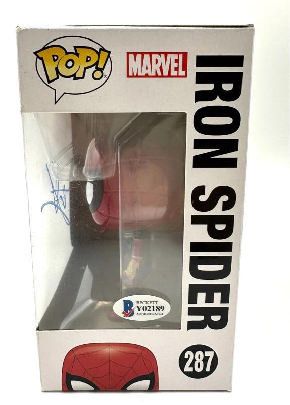 TOM HOLLAND SIGNED AUTOGRAPH FUNKO POP 287 SPIDER-MAN BECKETT BAS COA - 2