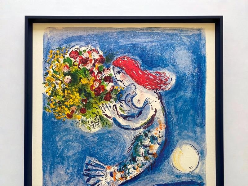 MARC CHAGALL RARE 1962 MOURLOT LITHOGRAPH PRINT FRAMED LRG FRENCH TRAVEL POSTER - 2
