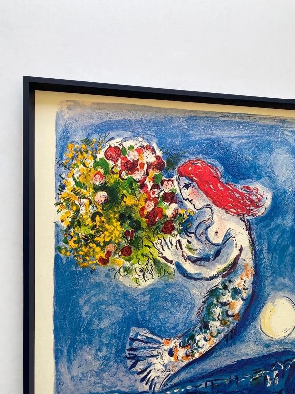 MARC CHAGALL RARE 1962 MOURLOT LITHOGRAPH PRINT FRAMED LRG FRENCH TRAVEL POSTER - 4