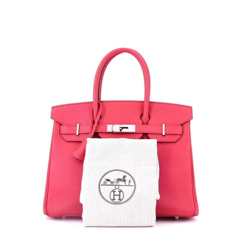 Hermes Birkin Handbag Pink Epsom with Palladium Hardware 30 - 2