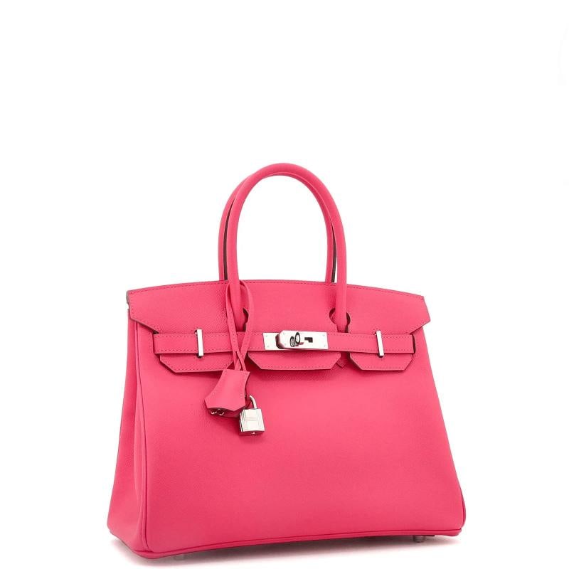 Hermes Birkin Handbag Pink Epsom with Palladium Hardware 30 - 3