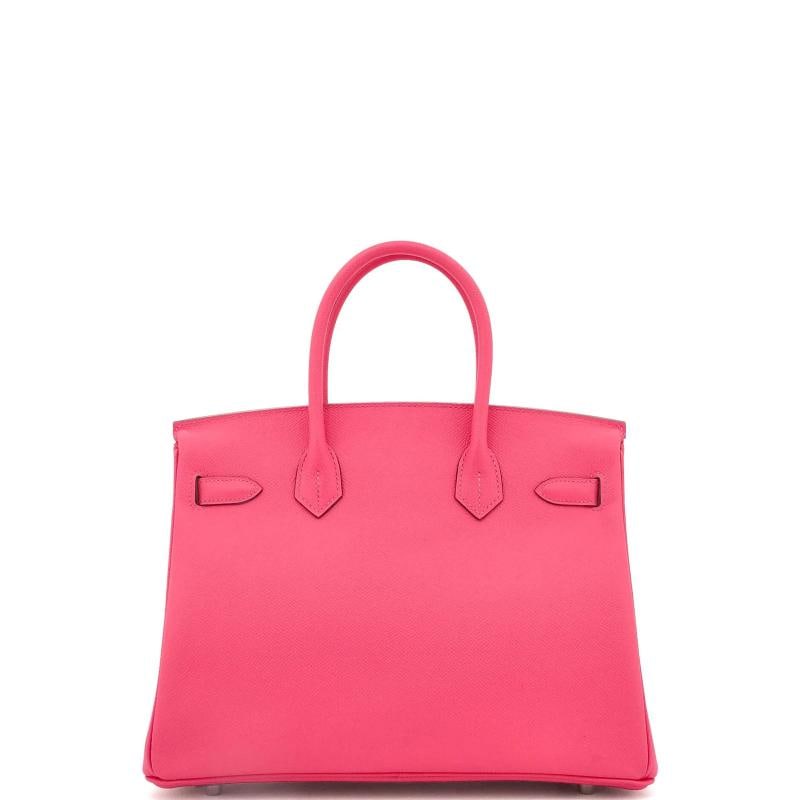 Hermes Birkin Handbag Pink Epsom with Palladium Hardware 30 - 4