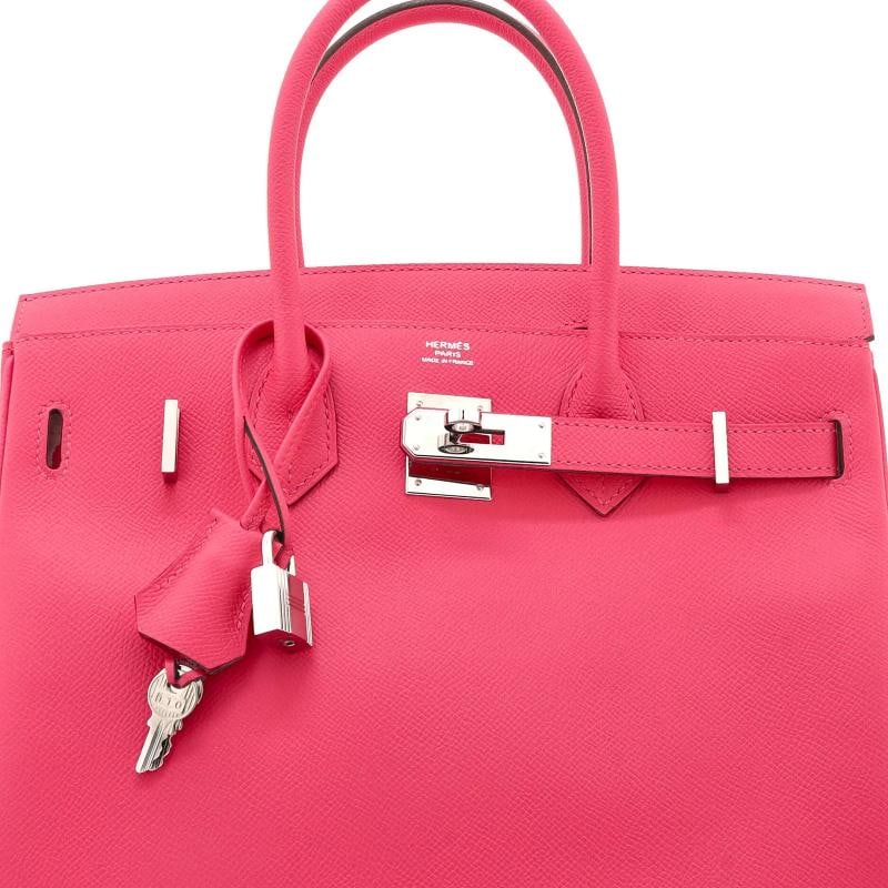 Hermes Birkin Handbag Pink Epsom with Palladium Hardware 30 - 7