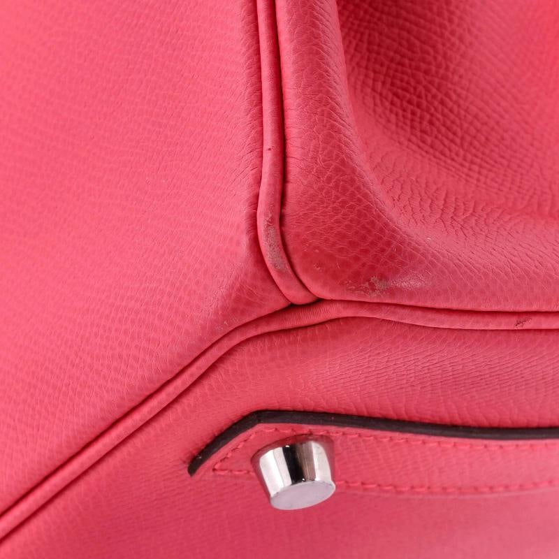 Hermes Birkin Handbag Pink Epsom with Palladium Hardware 30 - 8