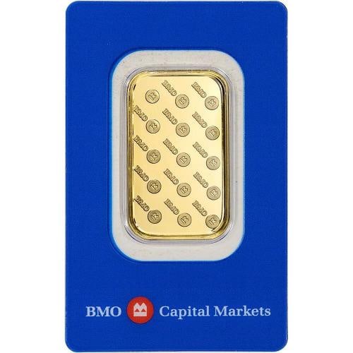 1 oz Gold Bar BMO Bank of Montreal 999.9 Fine in Sealed Assay: Certification: Uncertified,Circulated/Uncirculated: Uncirculated,Fineness: 0.9999,Composition: Gold,Precious Metal Content per Unit: 1 oz,Total Precious Metal Content: 1 oz,Coin: Other Gold Bars &