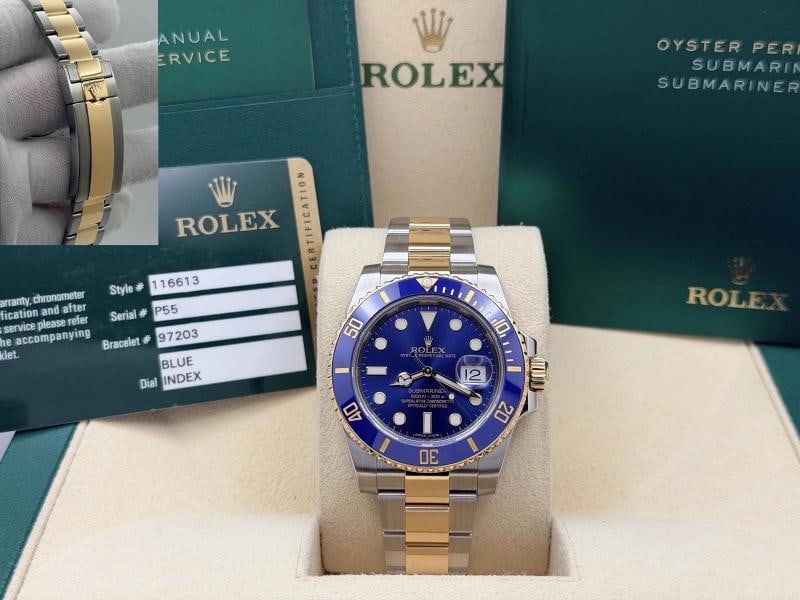 Rolex Submariner Date Bluesy 116613LB 40mm Blue Ceramic 18K Gold Steel Box Paper: Condition: Pre-owned - Excellent,Bezel Color: Blue,Year Manufactured: 2010-2019,Band/Strap: Rolex Oyster,Case Color: Silver,Department: Men,Watch Shape: Round,Style: Casual, Classic, Dress/Formal,