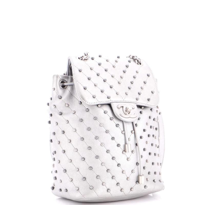 Chanel Stud Wars Backpack Studded Chevron Calfskin - 2