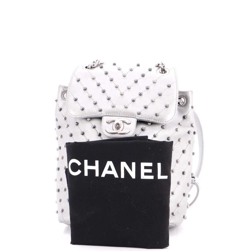 Chanel Stud Wars Backpack Studded Chevron Calfskin - 3