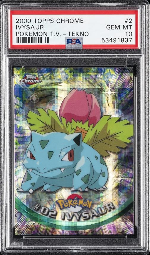 2000 TOPPS CHROME POKEMON T.V. TEKNO #2 IVYSAUR PSA 10 (1 of 2)
