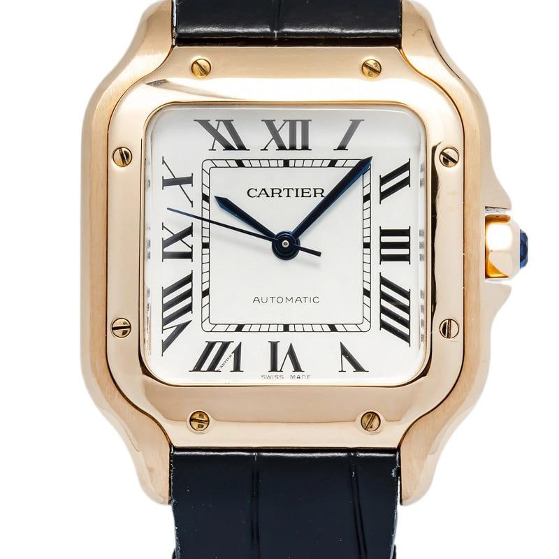 Cartier Santos WGSA0012 2018 Paper 18k RG Silver Dial Auto Watch 35mm - 2