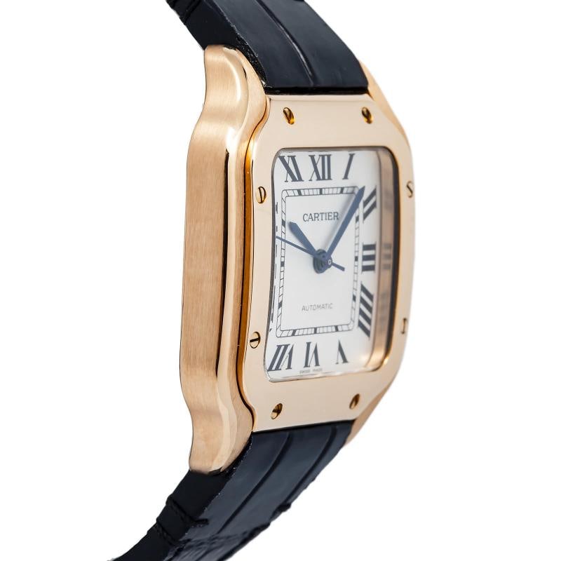 Cartier Santos WGSA0012 2018 Paper 18k RG Silver Dial Auto Watch 35mm - 3
