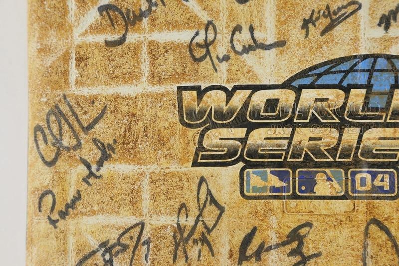 Historic 2004 Boston Red Sox Champs Team Signed Game Used World Series Base PSA - 11