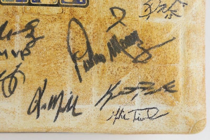 Historic 2004 Boston Red Sox Champs Team Signed Game Used World Series Base PSA - 14