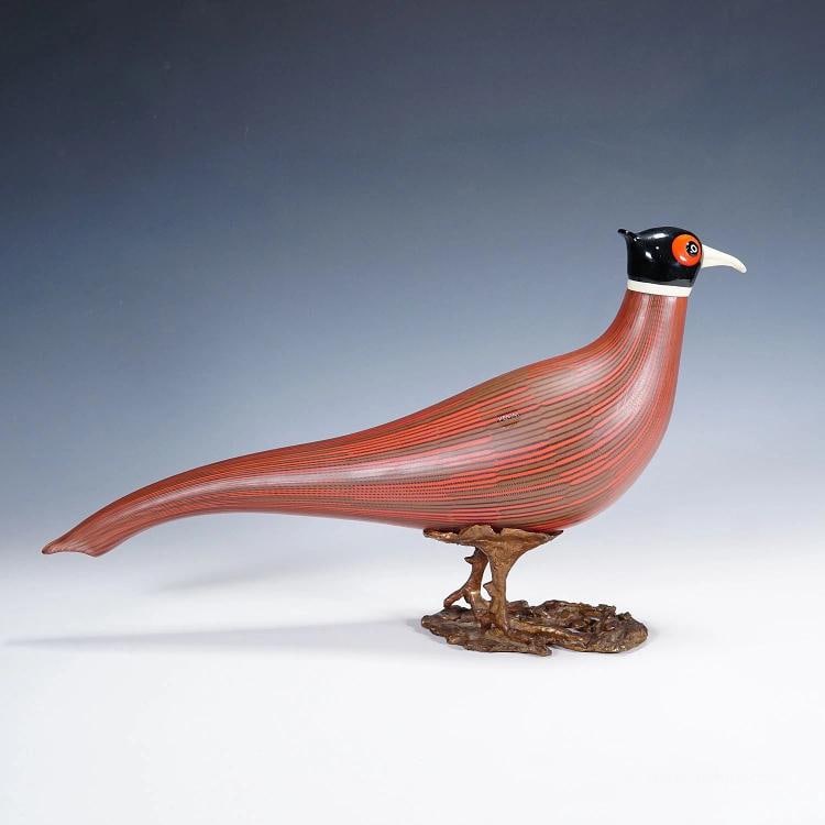 Rare Phesant Sculpture by Toni Zuccheri for Venini: width: 4.72 inches height: 11.42 inches lenght: 19.69 inches diameter: 3.15 inches. Condition: Used,Brand: Murano,Material: Art Glass,Origin: Italy,Subject: Art Glass,Type: Figurine,Country of Origin: