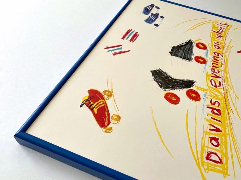 DAVID HOCKNEY RARE 1980 BARNEYS NEW YORK ROXY ROLLER DISCO FRAMED POP ART POSTER - 5