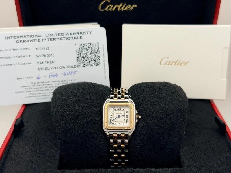 2025 Cartier Panthere Small W2PN0013 23mm 18K Yellow Gold Steel Box Paper (1 of 11)